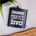 Pljoska personalizirana crna/bijela