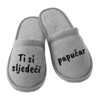 Papuče s natpisom