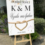 Natpisna ploča dobrodošlice grafika - vizual po želji